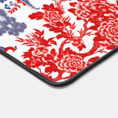 Vintage Chinoiserie Delft Français rouge bleu mono (Coin)