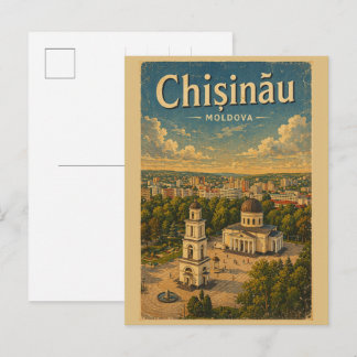 Vintage Chișinău moldova reis souvenirs & cadeaus Briefkaart