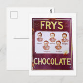 Vintage chocolade adverteren poster briefkaart (Voorkant / Achterkant)