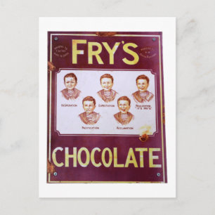 Vintage chocolade adverteren poster briefkaart
