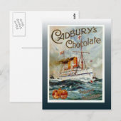 Vintage chocolade-poster, Cadbury's chocolade Briefkaart (Voorkant / Achterkant)