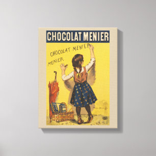 Vintage Chocolat Menier Frans Poster Bouisset Kuns Canvas Afdruk