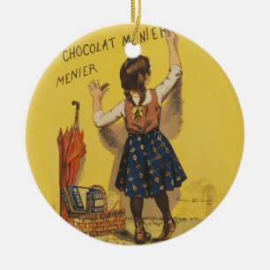 Vintage Chocolat Menier Frans Poster Bouisset Kuns Keramisch Ornament