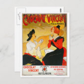 Vintage Chocolat Vincent Ad Briefkaart (Voorkant / Achterkant)