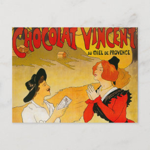 Vintage Chocolat Vincent Ad Briefkaart
