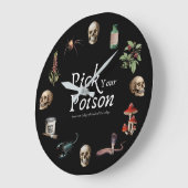 Vintage Choisir Votre Horloge Poison Noir (Angle)