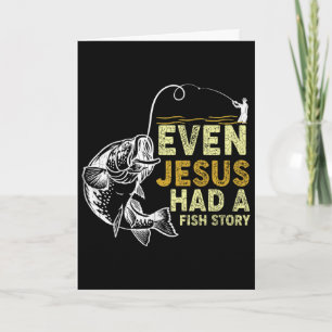 Vintage Christelijke Vader Vissen Zelfs Jezus Had Kaart
