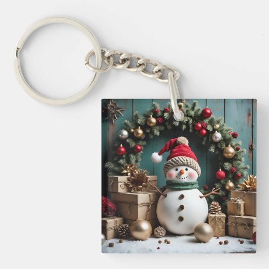 Vintage Christmas - Acrylic Keychain (Voorkant)