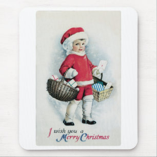 Vintage Christmas Afbeelding Mousepad Muismat