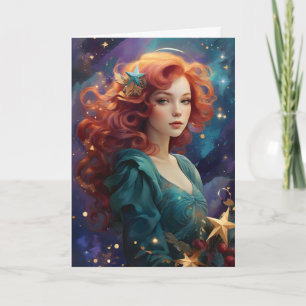 Vintage Christmas Angel Custom Bericht Kaart