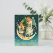 Vintage Christmas Angels Briefkaart (Staand voorkant)