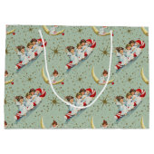 Vintage Christmas Angels Groot Cadeauzakje (Achterkant)