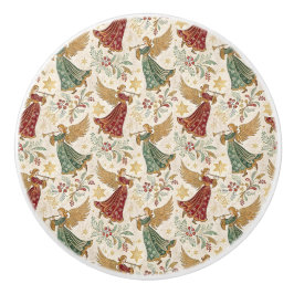 Vintage Christmas Angels  Keramische Knop