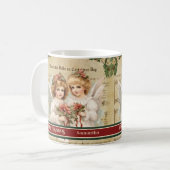 Vintage Christmas Angels Mug Retro Holiday Keepsak (Devant gauche)