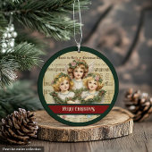 Vintage Christmas Angels Ornament Elegant Accent