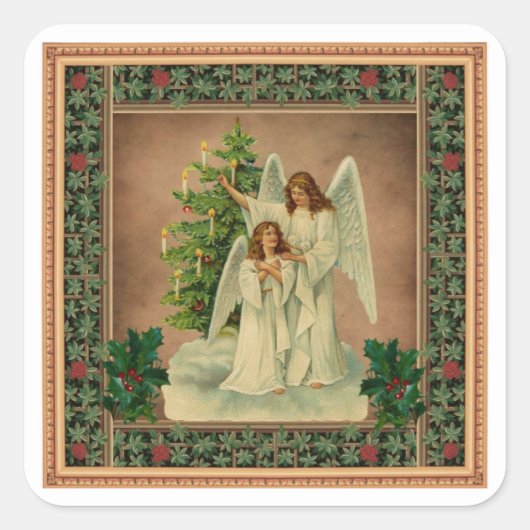 VINTAGE CHRISTMAS ANGELS STICKERS (Voorkant)