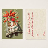 Vintage Christmas Bell Gift Tags (Devant & derrière)