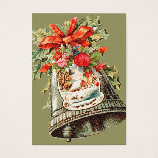 Vintage Christmas Bell Gift Tags (Devant)