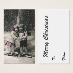 Vintage Christmas, Best Friends on Skis