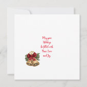 Vintage Christmas birds Carte de vacances (Dos)