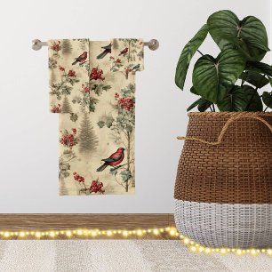 Vintage Christmas Blue Jay Red Mockingbird