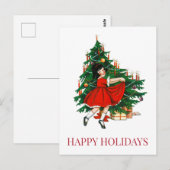 VINTAGE CHRISTMAS-BRIEFKAART BRIEFKAART (Voorkant / Achterkant)