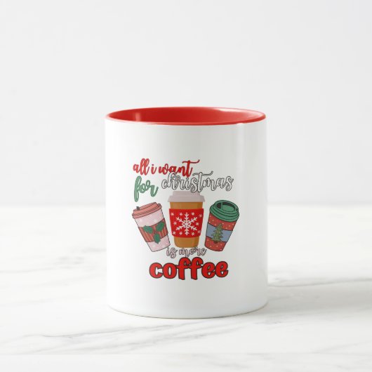 Vintage Christmas Café Lover Fête Mug (Centre)