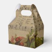 Vintage Christmas Carol Music Sheet Bedankdoosjes (Achterkant)
