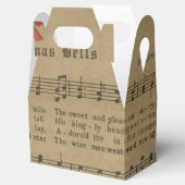 Vintage Christmas Carol Music Sheet Bedankdoosjes (Geopend)