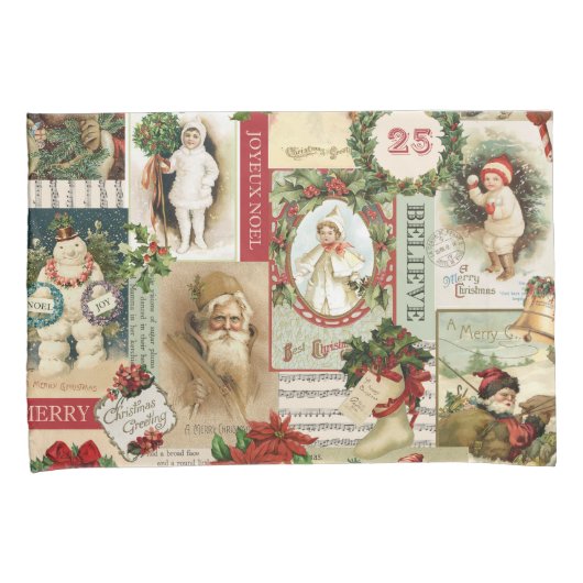 VINTAGE CHRISTMAS COLLAGE KUSSENSLOOP (Voorkant-Rechts)