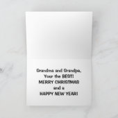Vintage Christmas Collies Grootouders Feestdagen Kaart (Binnen)