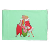 VINTAGE CHRISTMAS COUPLE PILLOWCASES KUSSENSLOOP (Achterkant)