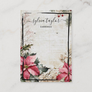Vintage Christmas Earring lijst Display Toevoegen  Visitekaartje