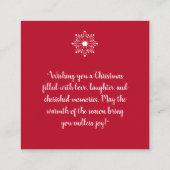 Vintage Christmas - Enclosure Kaart (Achterkant)