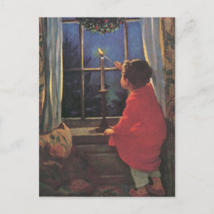 Vintage Christmas Eve by Jessie Willcox Smith Feestdagenkaart