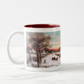 Vintage Christmas Eve Café Mug (Gauche)