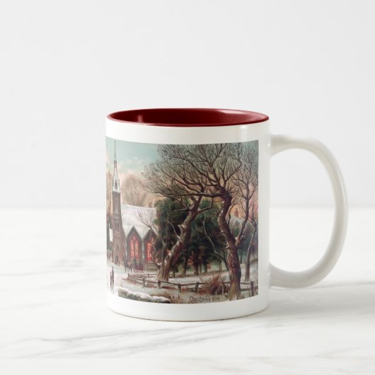 Vintage Christmas Eve Café Mug (Droit)