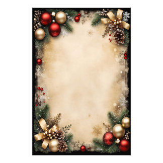 Vintage Christmas Frame Foto Afdruk