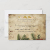 Vintage Christmas Gold RSVP Card | Elegant (Devant)