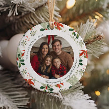 Vintage Christmas Greenery Patroon Foto