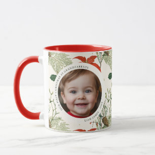 Vintage Christmas Greenery Patroon Foto Mok