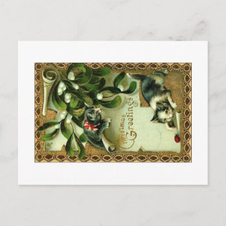 Vintage Christmas Greetings Feestdagenkaart