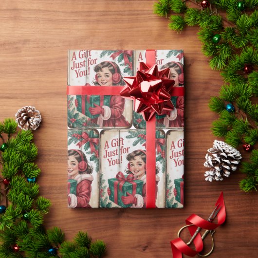 Vintage Christmas Holiday  Cadeaupapier (Feestdagen Geschenken)