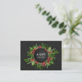 Vintage Christmas Holly Red Berry certificat cadea (Debout devant)