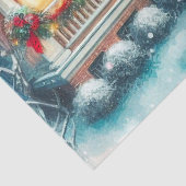 Vintage Christmas House Tissue Papier (Detail)