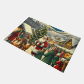 Vintage Christmas Illustration Deurmat (Schuin)