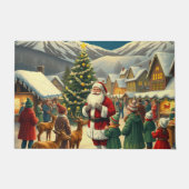 Vintage Christmas Illustration Deurmat (Voorkant)
