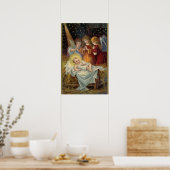 Vintage Christmas Jesus Angel Poster (Keuken)
