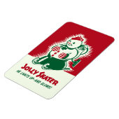 Vintage Christmas Jolly Patinage Magnet (Côté Gauche)