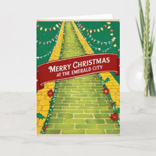 Vintage Christmas Kaart Emerald City